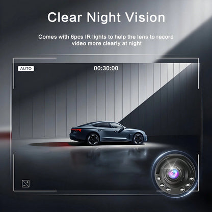 1080P Dual Lens Dash Cam Front And Rear, Night Vision, 64GB Loop Recording, Wide Angle, 3.16" IPS Screen, 24HR Parking Monitor, WDR, G-Sensor, Motion Detection