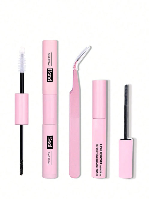 10ml Eyelash Glue And Sealant, 5ml Remover, Tweezers, Suitable For False Eyelashes, Fine And Long-Lasting Waterproof, All-Day Wear, 2-In-1 Eyelash Glue And Sealant, Suitable For DIY Eyelash Extension