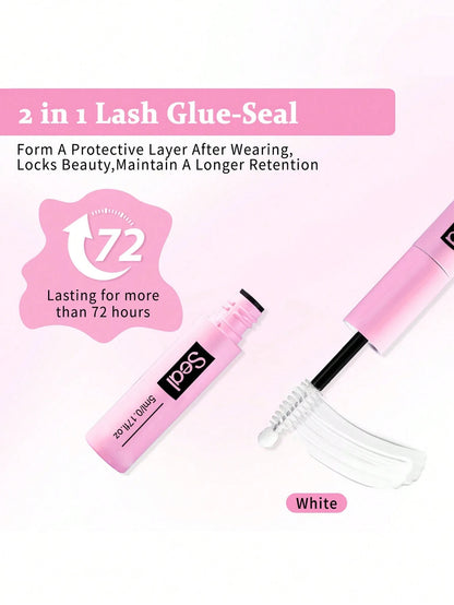 10ml Eyelash Glue And Sealant, 5ml Remover, Tweezers, Suitable For False Eyelashes, Fine And Long-Lasting Waterproof, All-Day Wear, 2-In-1 Eyelash Glue And Sealant, Suitable For DIY Eyelash Extension