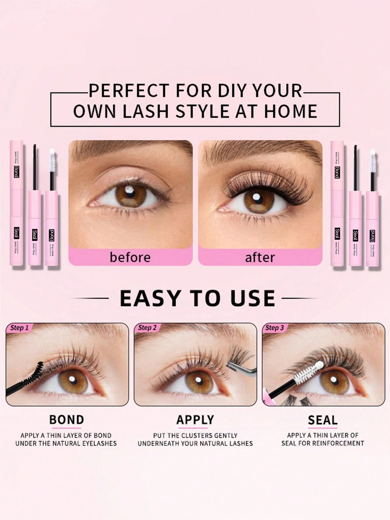 10ml Eyelash Glue And Sealant, 5ml Remover, Tweezers, Suitable For False Eyelashes, Fine And Long-Lasting Waterproof, All-Day Wear, 2-In-1 Eyelash Glue And Sealant, Suitable For DIY Eyelash Extension