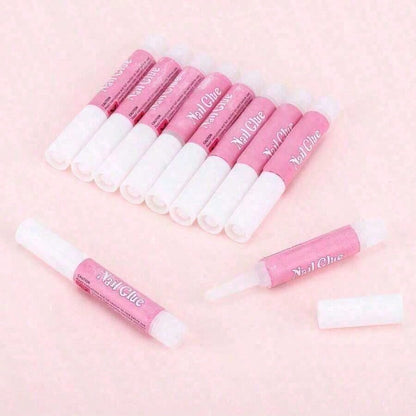 10pc Nail Glue, Super Strong Nail Glue For Acrylic Nails Long Lasting Professional Nail Tip Glue For Press On Nails Bond For Acrylic Nails Adhesive Nail Glue For False Nail Tips 2g/0.07OZ/PCS