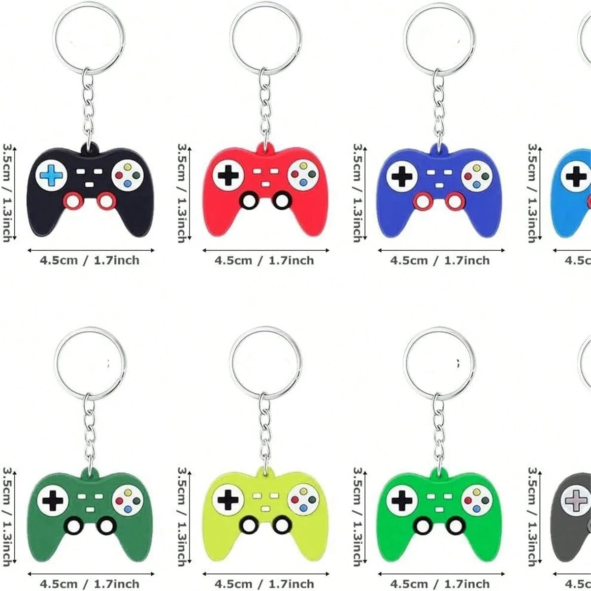 10pcs/5pcs/1pc-Gamepad Party Favors, Game Controller Keychain, Birthday Party Supplies Pendant Decorations, Baby Boy Girl Gifts Keepsake Rewards Gift Bag Filler, 6 Colors,Video Game Controller Handle