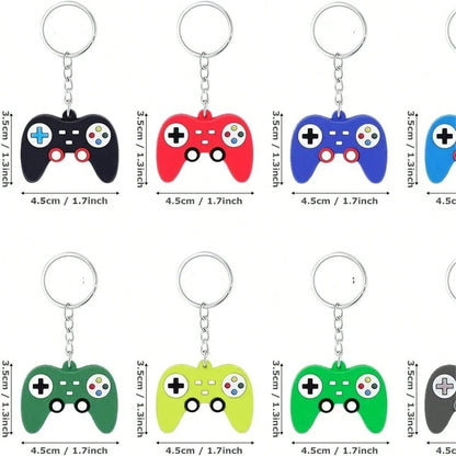 10pcs/5pcs/1pc-Gamepad Party Favors, Game Controller Keychain, Birthday Party Supplies Pendant Decorations, Baby Boy Girl Gifts Keepsake Rewards Gift Bag Filler, 6 Colors,Video Game Controller Handle