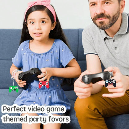 10pcs/5pcs/1pc-Gamepad Party Favors, Game Controller Keychain, Birthday Party Supplies Pendant Decorations, Baby Boy Girl Gifts Keepsake Rewards Gift Bag Filler, 6 Colors,Video Game Controller Handle
