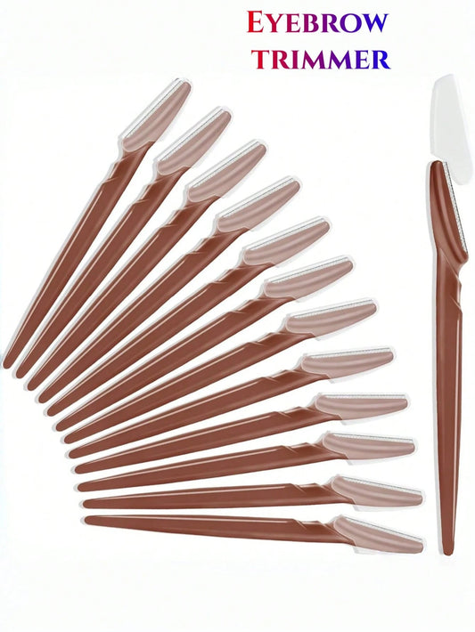 10pcs/5pcs Precision Protective Eyebrow Trimmer, Women's Facial Hair Removal Tool, Women's Facial Hair Removal Device, Men's Facial Hair Removal Tool