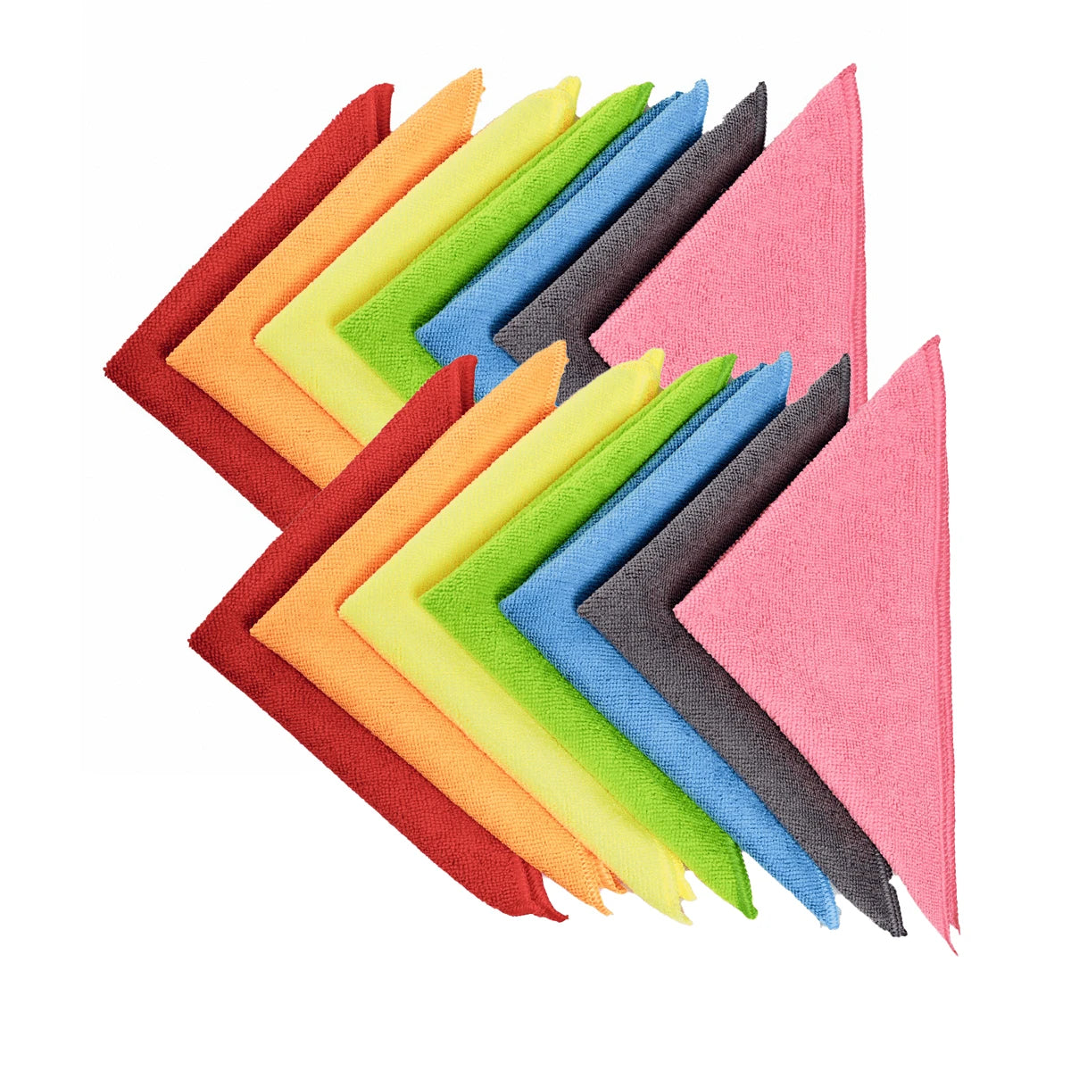 10pcs/Pack Super Soft Microfiber Cleaning Cloths, 25*25cm/30*30cm Random Colors, Absorbent Cleaning Rags For Kitchen, Glass, Home Use- Kitchen, Bathroom, Household