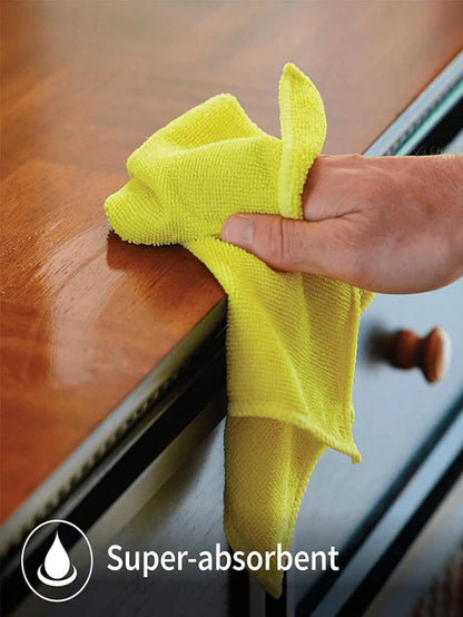 10pcs/Pack Super Soft Microfiber Cleaning Cloths, 25*25cm/30*30cm Random Colors, Absorbent Cleaning Rags For Kitchen, Glass, Home Use- Kitchen, Bathroom, Household