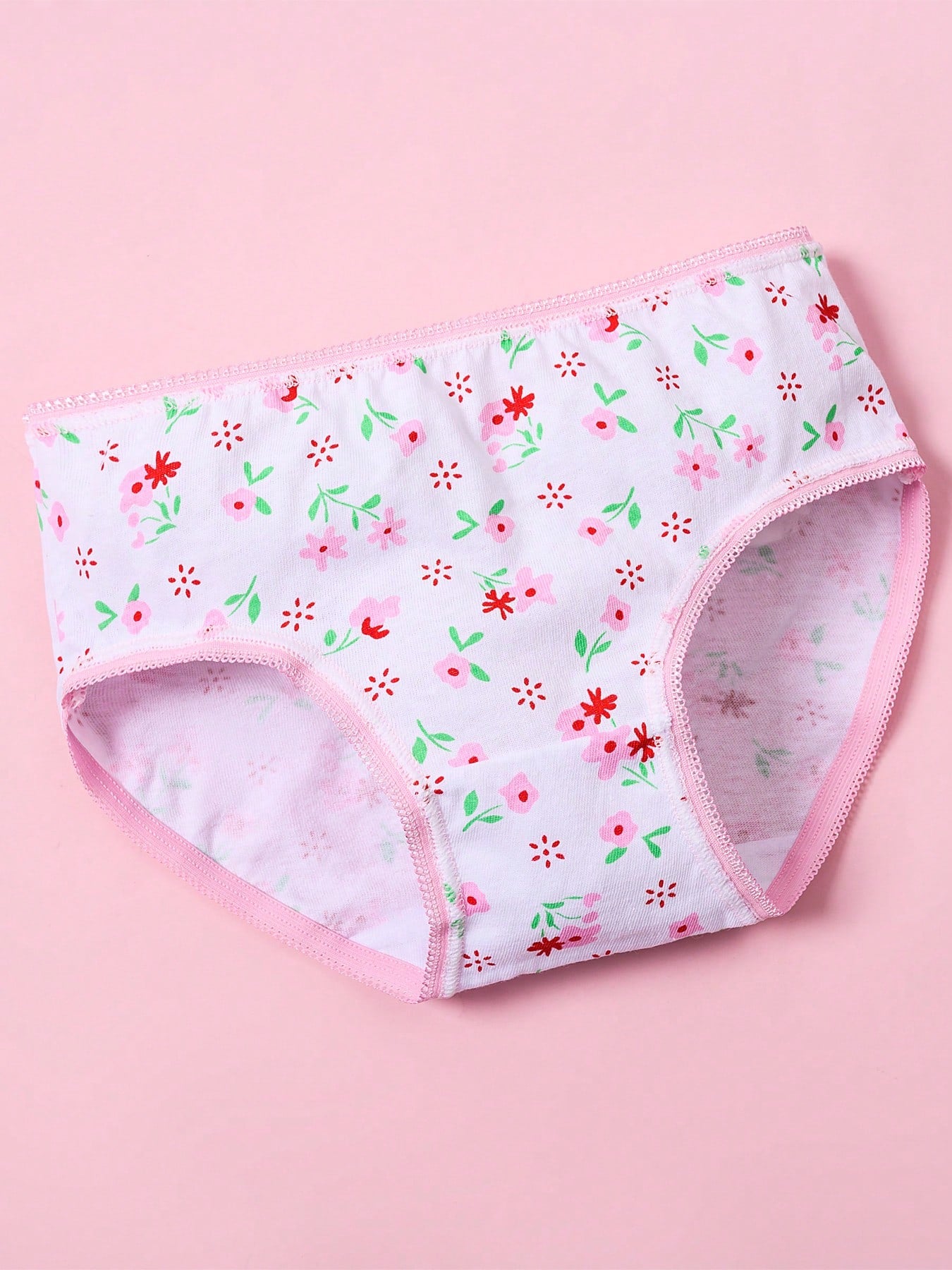10pcs/Pack Young Girl Panties With Cute Ditsy Floral, Heart Design, Comfortable Briefs & Shorts For Toddlers & Children