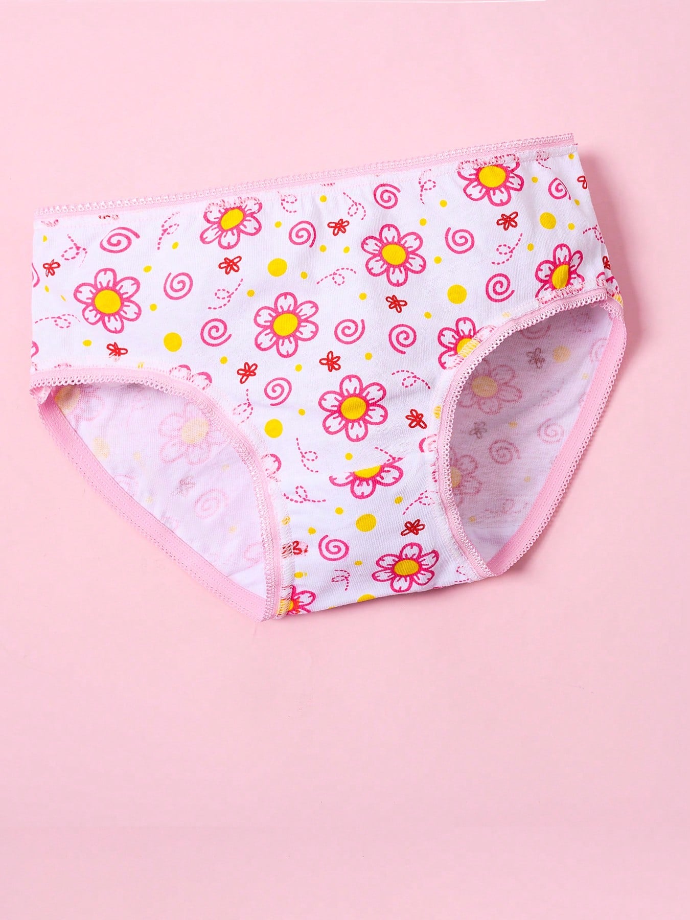 10pcs/Pack Young Girl Panties With Cute Ditsy Floral, Heart Design, Comfortable Briefs & Shorts For Toddlers & Children