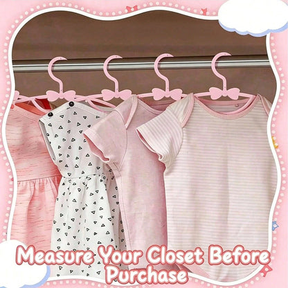 10pcs Plastic Baby Hangers With Bow, Non-Slip, Suitable For Newborn/Infant Clothing Storage, Ultra-Thin, Baby Shower Gift