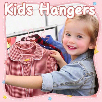 10pcs Plastic Baby Hangers With Bow, Non-Slip, Suitable For Newborn/Infant Clothing Storage, Ultra-Thin, Baby Shower Gift