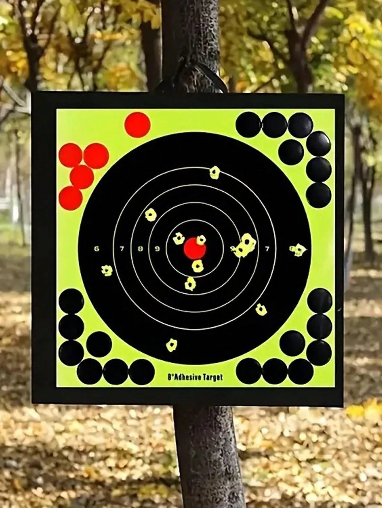 10pcs Shooting Target Paster Self Adhesive Reactivity Aim Hunt Training Target Papers Stickers Training Hunting Accessories- 8 Inches For Shooting Practice, Tactical Gear, And Hunting