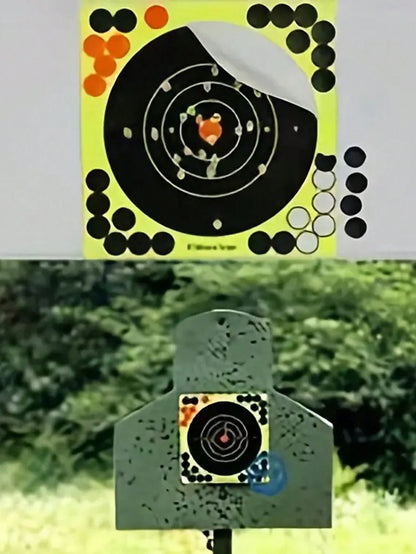 10pcs Shooting Target Paster Self Adhesive Reactivity Aim Hunt Training Target Papers Stickers Training Hunting Accessories- 8 Inches For Shooting Practice, Tactical Gear, And Hunting