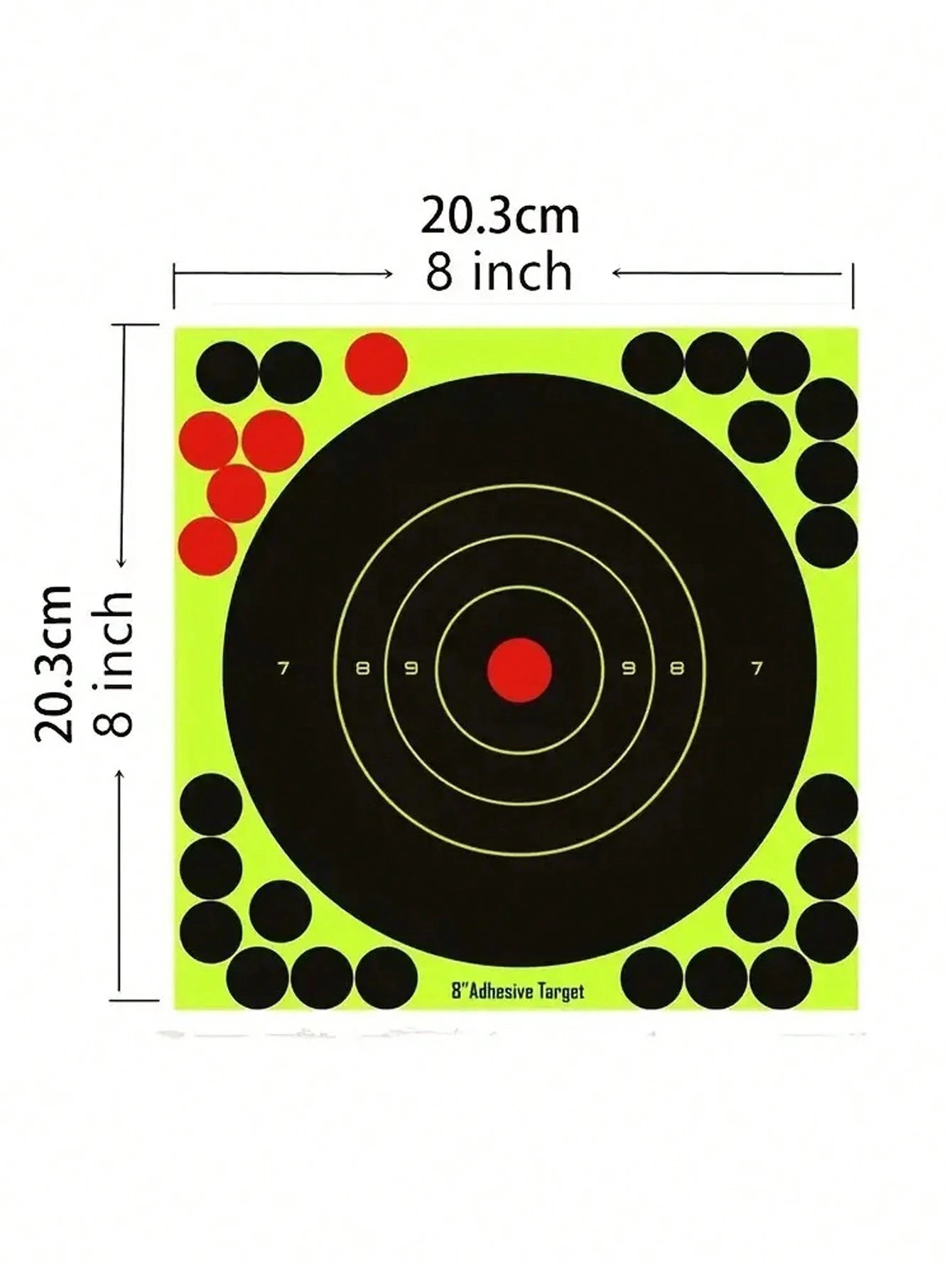 10pcs Shooting Target Paster Self Adhesive Reactivity Aim Hunt Training Target Papers Stickers Training Hunting Accessories- 8 Inches For Shooting Practice, Tactical Gear, And Hunting