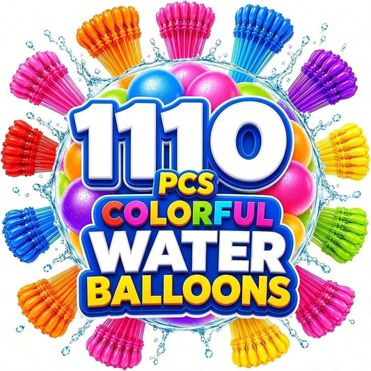 111/1110pcs Water Balloons Quick Fill – 1000PCS Refill Kit, Fast Fill & Self-Sealing Water Bombs For Kids & Adults, Outdoor Summer Games, Pool, Party & Backyard Fun