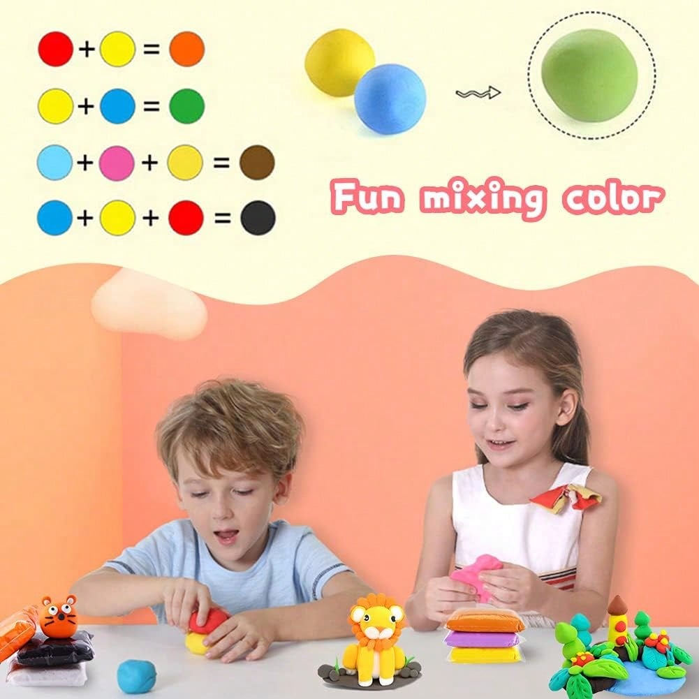 12/24/36 Colors Air Dry Clay Modeling Kit With 3 Sculpting Tools, DIY Magic Toy Gift For Boys Girls Kids, Air Dry Clay (Random Color Clay + Tools), Polymer Clay, Clay, Air Dry Clay, Slime, Christmas G