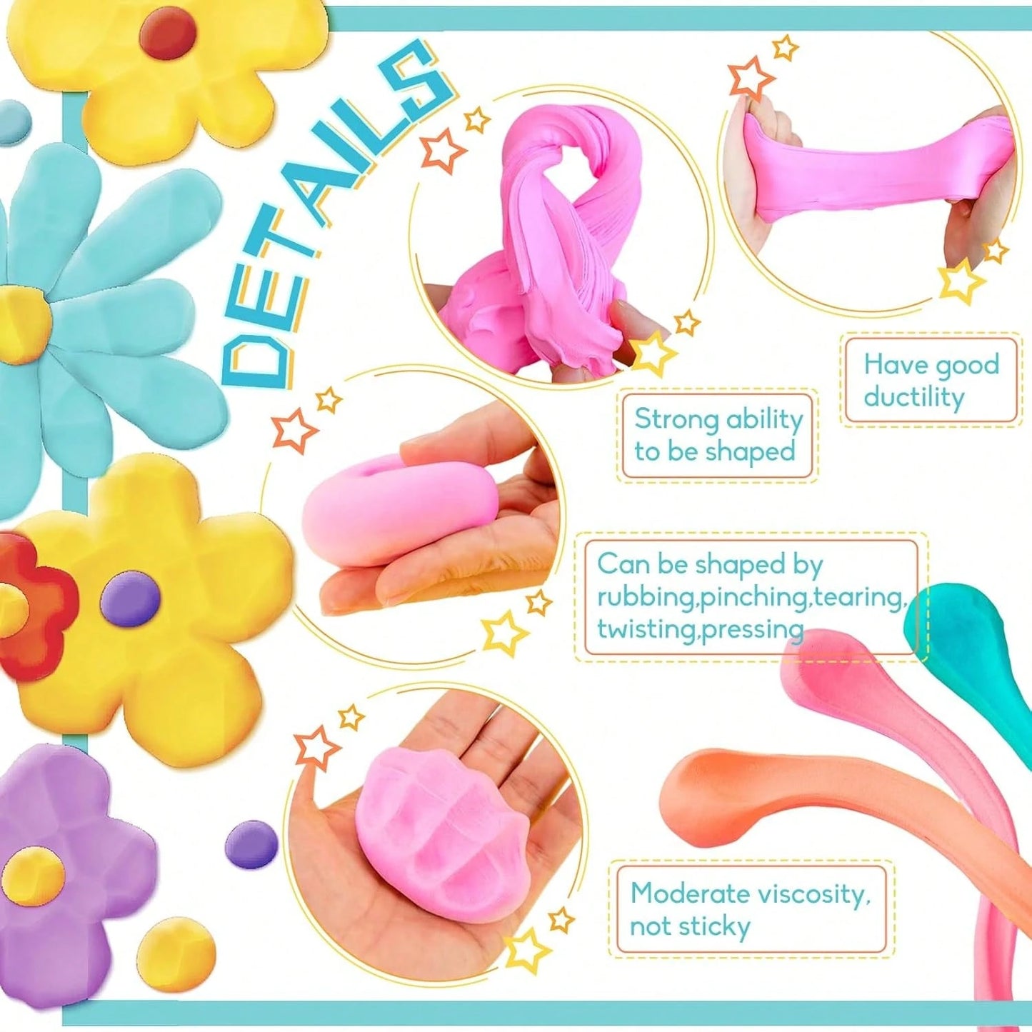 12/24/36 Colors Air Dry Clay Modeling Kit With 3 Sculpting Tools, DIY Magic Toy Gift For Boys Girls Kids, Air Dry Clay (Random Color Clay + Tools), Polymer Clay, Clay, Air Dry Clay, Slime, Christmas G