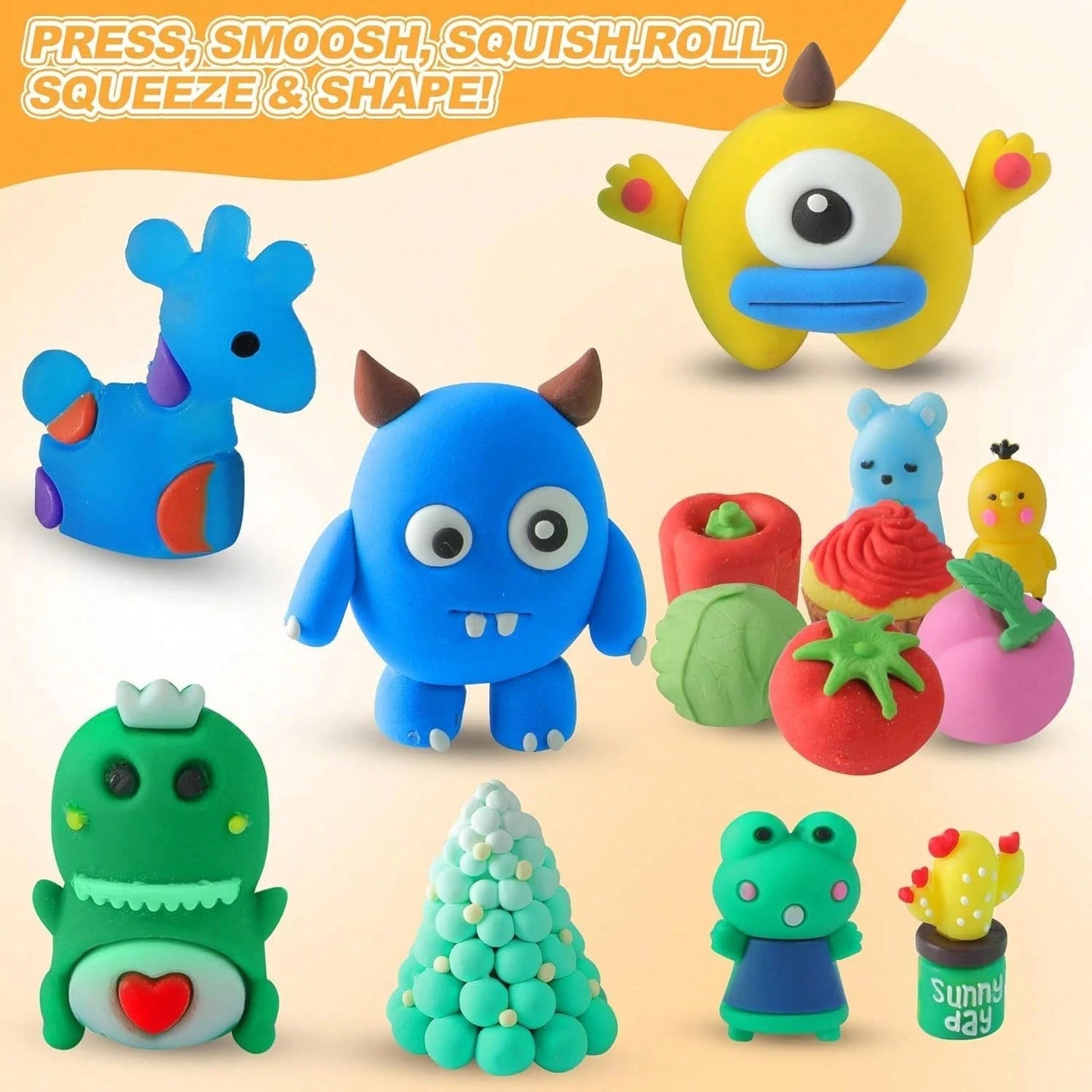 12/24/36 Colors Air Dry Clay Set- Children Air Dry Clay, Modeling Clay, Polymer Clay (Random Colors & Tools), Ultra-Light Quick Dry Magic Modeling Clay With Sculpting Tools, Suitable For Children Gif