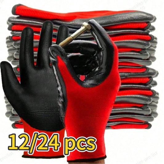 12/24 Pcs Of Dual-Purpose Gloves, Gardening Gloves That Are Lightweight, Breathable, And Dexterous, Suitable For Both Men And Women, Ideal For Outdoor Activities Like Fishing, Automotive Repair, And E