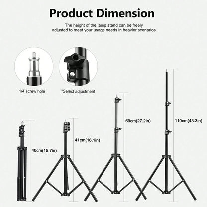 12-Inch LED Selfie Ring Light| Live Streaming Lighting| Multi-Functional LED Ring Light, With Segmented Telescopic Tripod, 3 Color Modes & Button Brightness Adjustment, Suitable For Mobile Phone LE