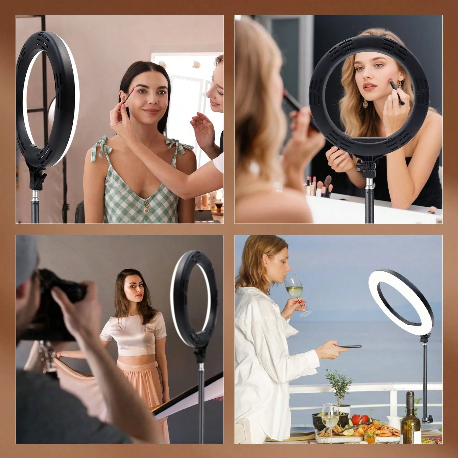 12-Inch LED Selfie Ring Light| Live Streaming Lighting| Multi-Functional LED Ring Light, With Segmented Telescopic Tripod, 3 Color Modes & Button Brightness Adjustment, Suitable For Mobile Phone LE
