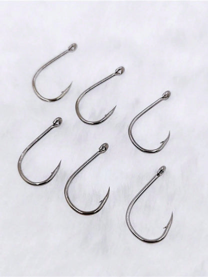 120pcs Ise Ni Fishing Hooks #3-#12 Bulk With Rings, Barbed, With Holes, Fishing Tackle Accessories