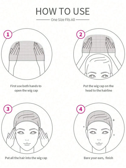 12PCS Beige Wig Caps For Women And Men, Stretchy Nylon Stocking Cap With Closed End Mesh, Breathable & Secure Fit