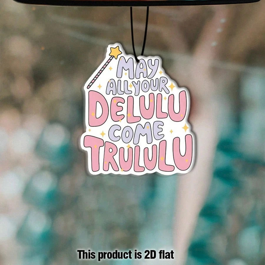 12pcs Car Air Fresheners- Funny Words Freshener Hanging 2.76in Ornaments Refresh Air Fragrant Pendant Essential Gift For 2D Flat Car Accessories Decoration Interior Home Household Long-Lasting Scent