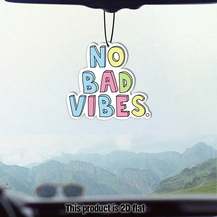 12pcs Car Air Fresheners- Funny Words Freshener Hanging 2.76in Ornaments Refresh Air Fragrant Pendant Essential Gift For 2D Flat Car Accessories Decoration Interior Home Household Long-Lasting Scent