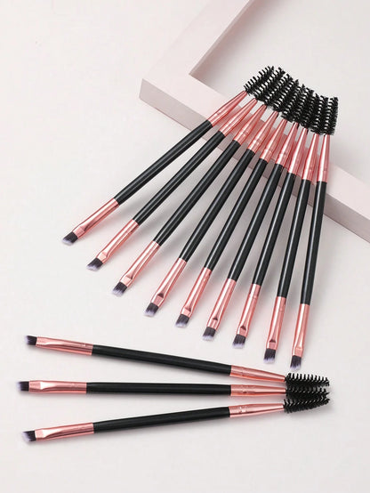 12pcs Dual-Ended Eyebrow Brush, Daily Casual Makeup Brushes,Eyebrow Brush,Eyeshadow Brush,Spoolie,Spoolie Brush,Giveaways