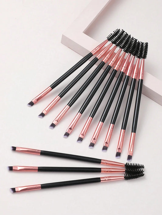 12pcs Dual-Ended Eyebrow Brush, Daily Casual Makeup Brushes,Eyebrow Brush,Eyeshadow Brush,Spoolie,Spoolie Brush,Giveaways