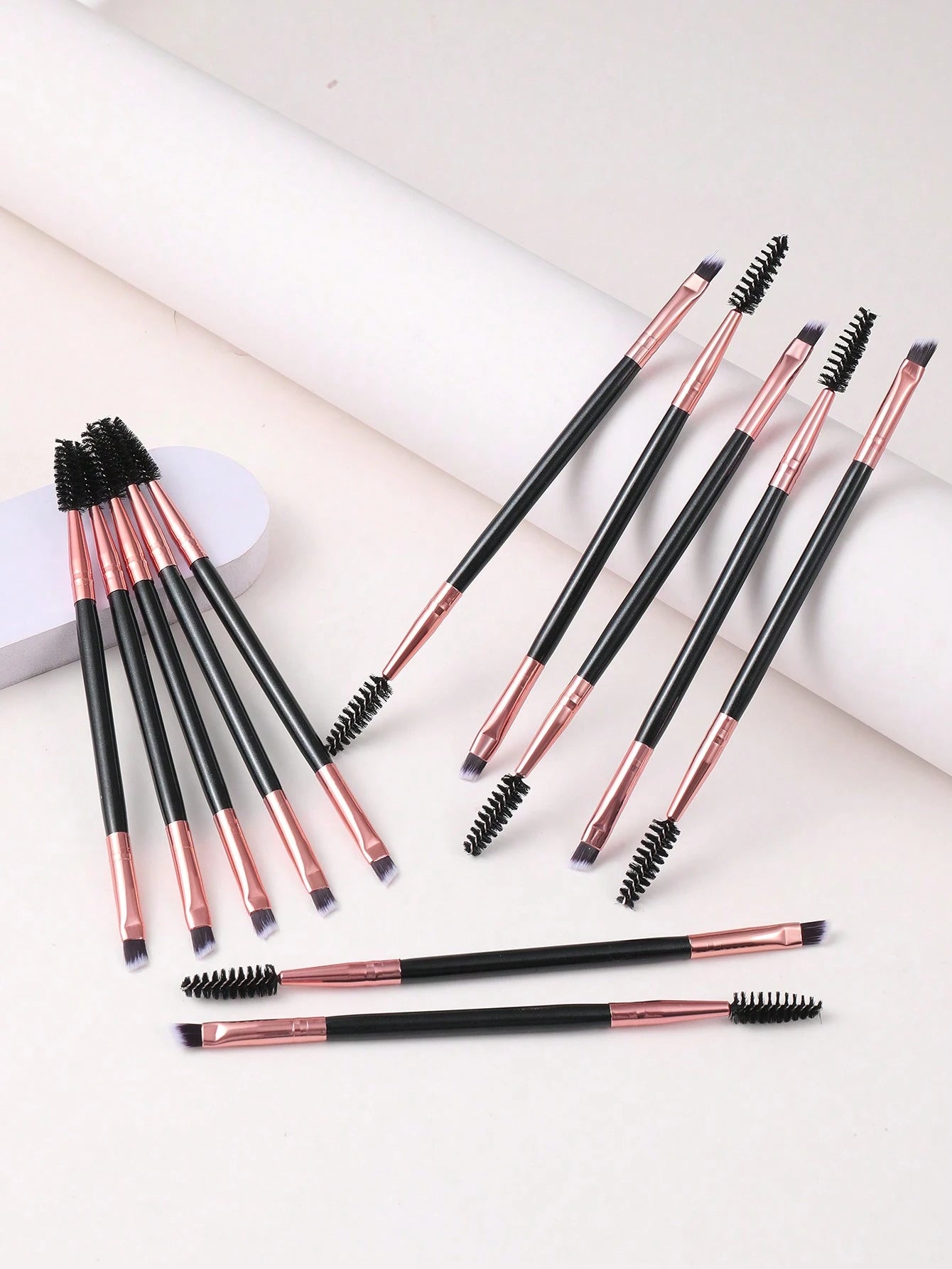 12pcs Dual-Ended Eyebrow Brush, Daily Casual Makeup Brushes,Eyebrow Brush,Eyeshadow Brush,Spoolie,Spoolie Brush,Giveaways