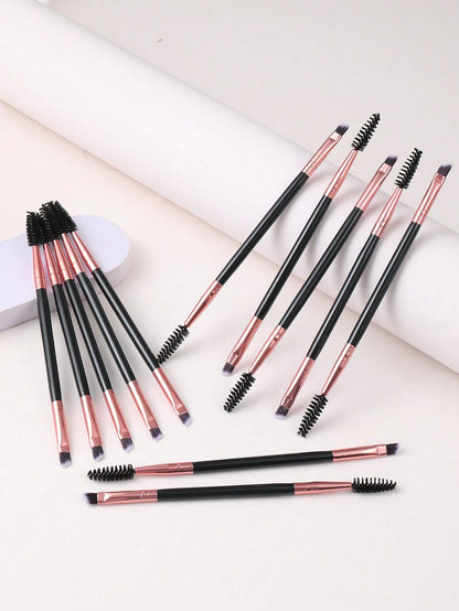 12pcs Dual-Ended Eyebrow Brush, Daily Casual Makeup Brushes,Eyebrow Brush,Eyeshadow Brush,Spoolie,Spoolie Brush,Giveaways