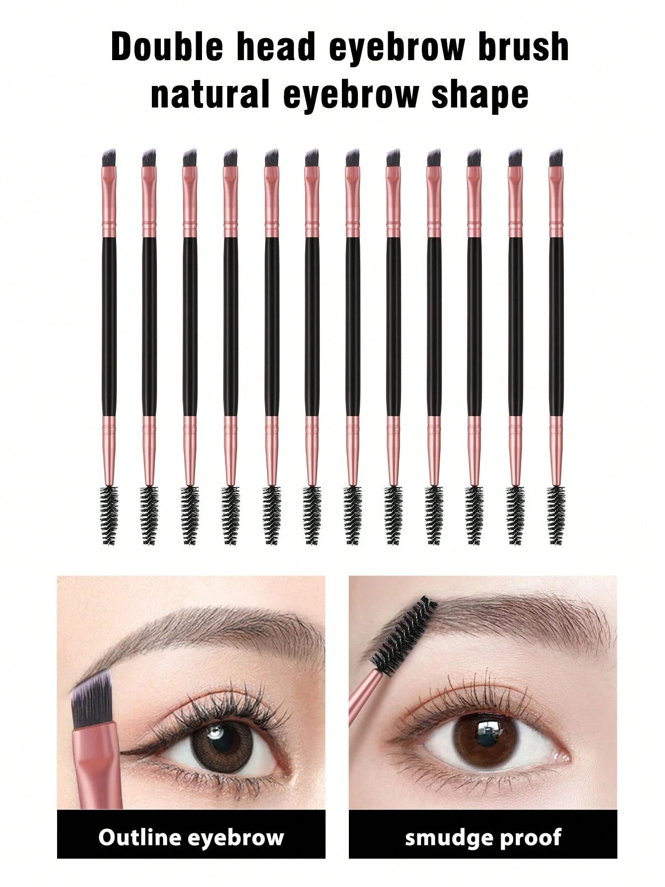 12pcs Dual-Ended Eyebrow Brush, Daily Casual Makeup Brushes,Eyebrow Brush,Eyeshadow Brush,Spoolie,Spoolie Brush,Giveaways