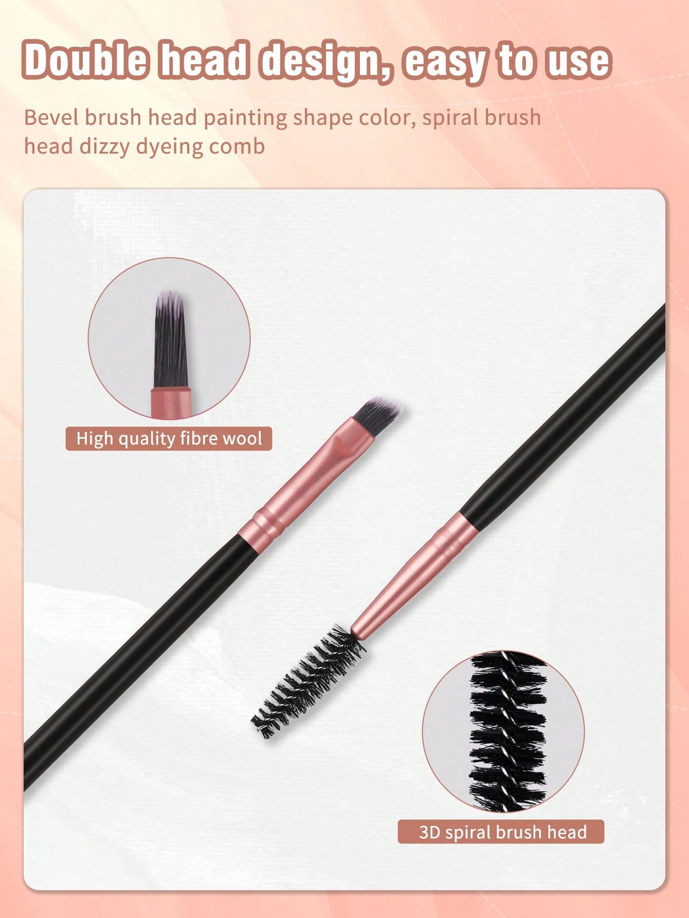 12pcs Dual-Ended Eyebrow Brush, Daily Casual Makeup Brushes,Eyebrow Brush,Eyeshadow Brush,Spoolie,Spoolie Brush,Giveaways