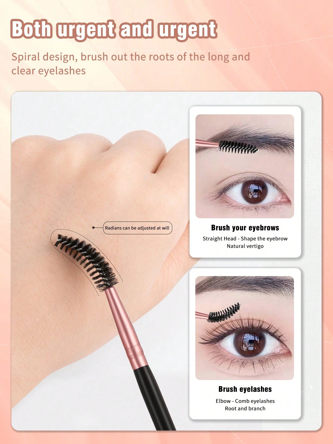 12pcs Dual-Ended Eyebrow Brush, Daily Casual Makeup Brushes,Eyebrow Brush,Eyeshadow Brush,Spoolie,Spoolie Brush,Giveaways