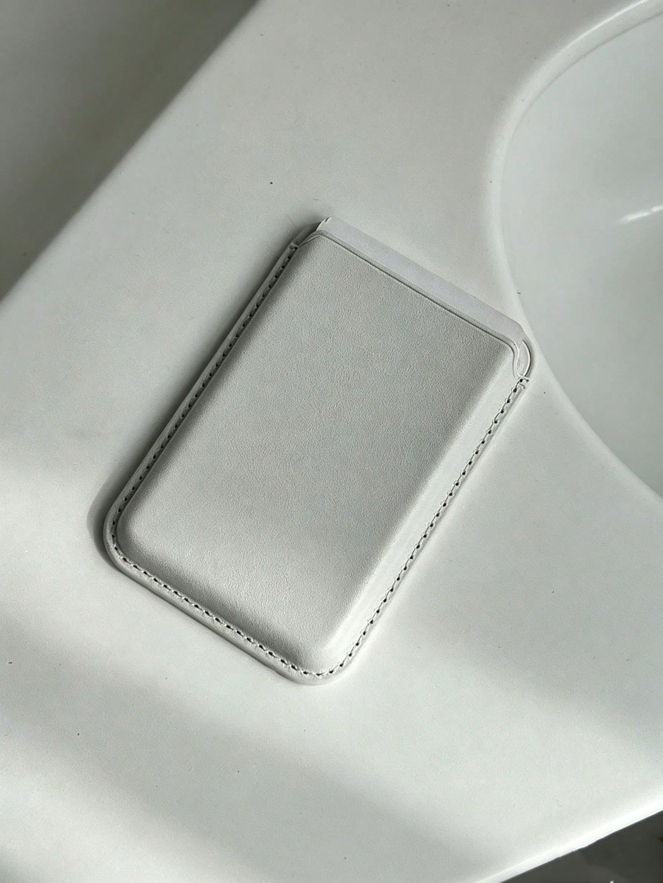 12pcs Minimalist Solid Color Magnetic Card Holder Case, Compatible With IPhone 15 Pro/14/13/12 Pro Max Smartphone, Leather Wallet Backcover, Slim Card Sleeve, Access Card Holder With N52 Magnets For C