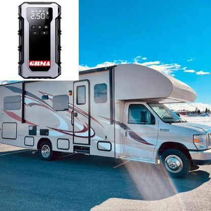 12V Portable Car Jump Starter & Built-In LED Light- Heavy-Duty Self-Starting Power Supply For RV,,, Motorcycle- Emergency Booster (Compatible With 12V Vehicles) (Without An Air Pump)