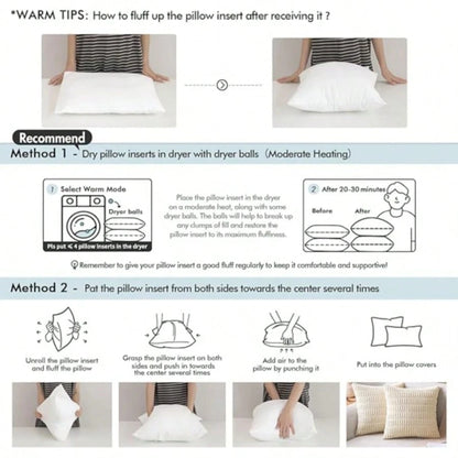 12x20 Pillow Insert Rec Euro Throw Pillow Insert Decorative Pillow Inserts Premium Fluffy Pillow Forms Sham Stuffer For Sofa Couch