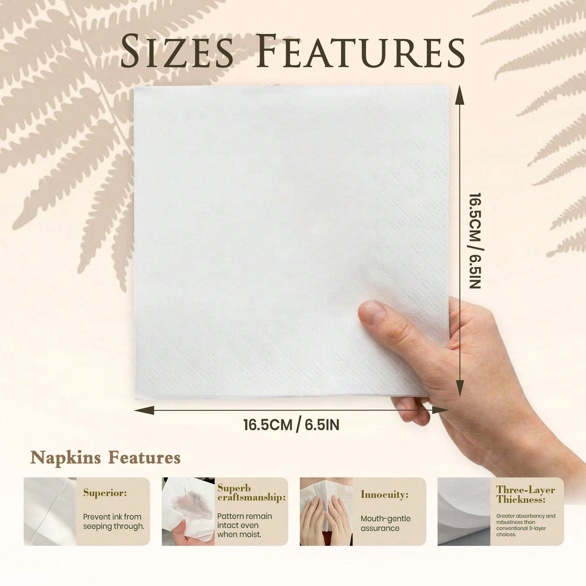 15-300Pcs, 6.5in Custom Wedding Napkins, 3-Ply Personalized Big Size Napkins, Perfect Dinner Party Decoration For Wedding, Anniversary, Engagement, Bachelorette, Bachelor Party, Ideals Rehearsal Dinne