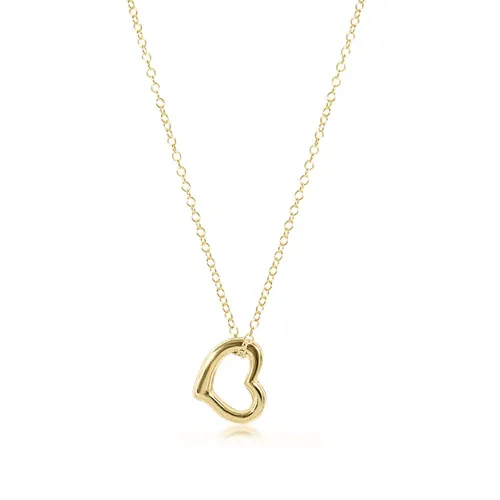 16 Inch Necklace Gold Love Gold Charm