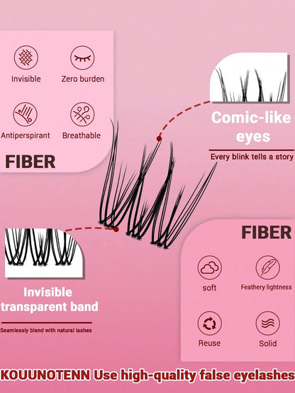 168pcs C-Curl Natural False Eyelashes, Soft Eyelash Clusters, Length 10/11/12mm, Lash Base 5-6mm, Delicate Natural C-Curl, Wide Span, DIY Eyelash Extension, Individual Lashes, Thin Transparent Lash Ba