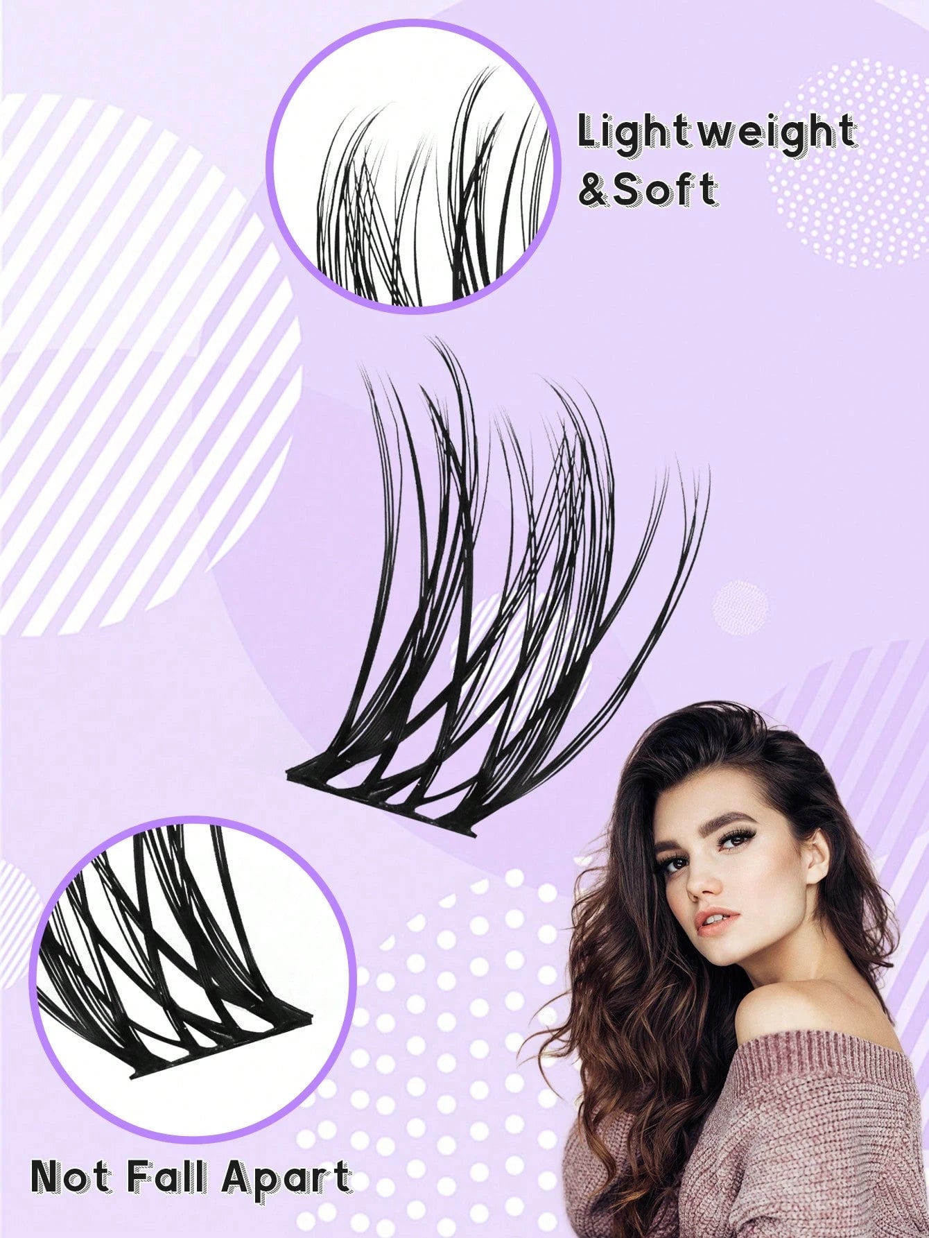 168PCS C-Curl Natural Lash Clusters Clear Band Eyelash Clusters Wispy Lashes Clusters 10-16mm Cluster Eyelash Extensions Individual Lashes DIY Lash Natural Look
