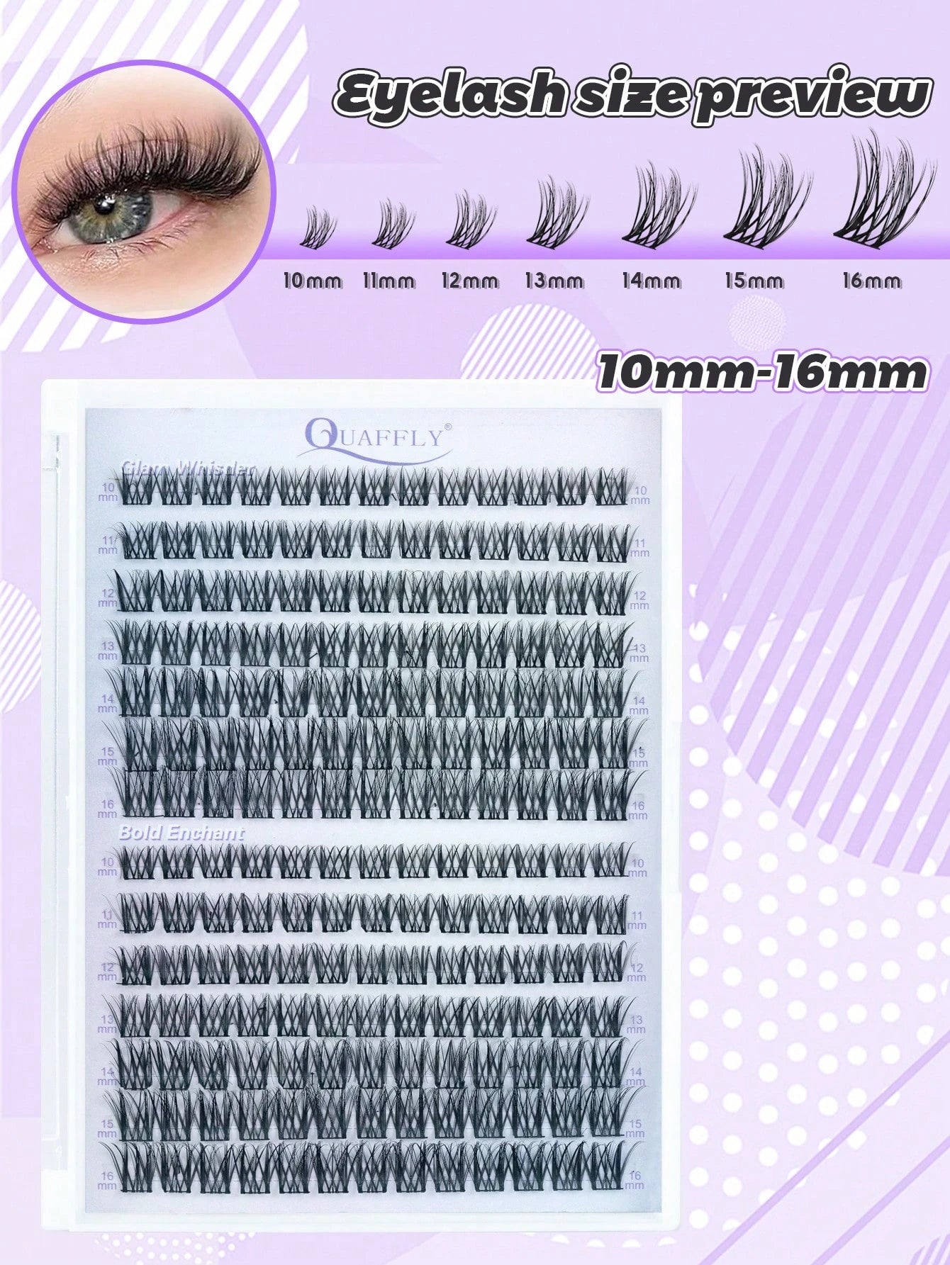 168PCS C-Curl Natural Lash Clusters Clear Band Eyelash Clusters Wispy Lashes Clusters 10-16mm Cluster Eyelash Extensions Individual Lashes DIY Lash Natural Look