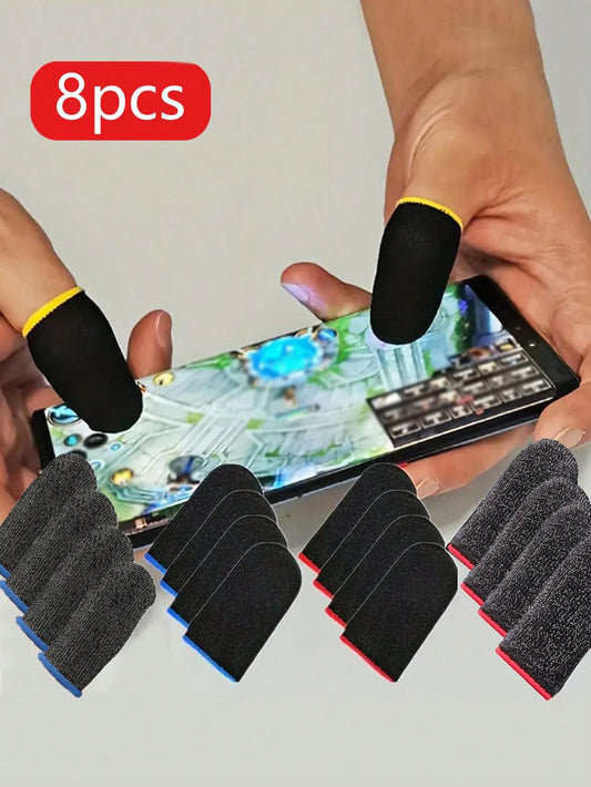 16pcs Breathable Anti-Sweat Gaming Finger Sleeves, Touchscreen Gaming Thumb Gloves- Comfortable & Precise, Enhance Your Gaming Experience
