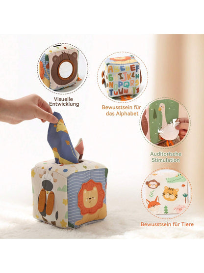 16pcs/Set Montessori Toddler Early Childhood Educational Toys, Cartoon Animal Shape Recognition Colorful Multi-Function Box, Simulated Drawing Toy