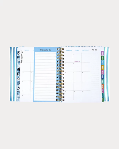 17 Month Soft Cover Planner, Shell Shine