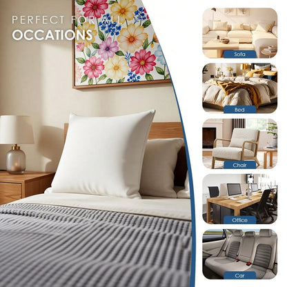 18-Inch 20-Inch 22-Inch Multi-Pack White Pillow Inserts, 100% Microfiber Filled. Compatible With Various Pillowcases, Machine Washable & Hypoallergenic, Bohemian Style. Suitable For Beds And Patios.