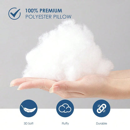 18-Inch 20-Inch 22-Inch Multi-Pack White Pillow Inserts, 100% Microfiber Filled. Compatible With Various Pillowcases, Machine Washable & Hypoallergenic, Bohemian Style. Suitable For Beds And Patios.