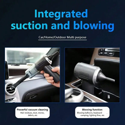 1800mAh Mini Powerful Wireless Car Vacuum Cleaner, Home Cleaning Robot, Blow & Suction Vacuum Cleaner, Suitable For Home, Keyboard, Sofa And Dry & Wet Use